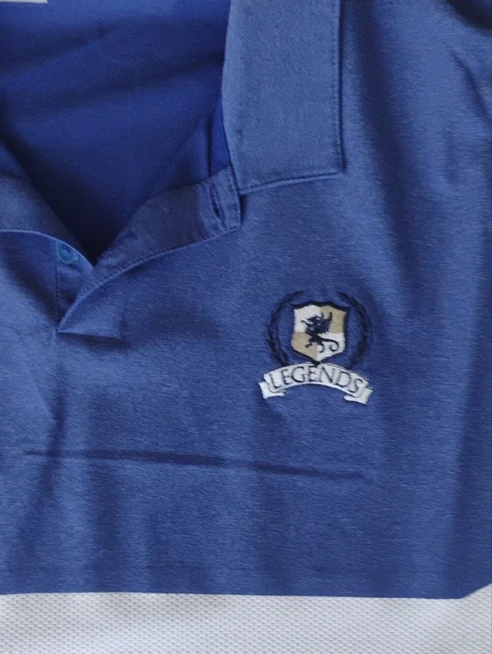 XXL Nikegolf Blue and White Men's Polo - Two-Tone Legends Golf Course
